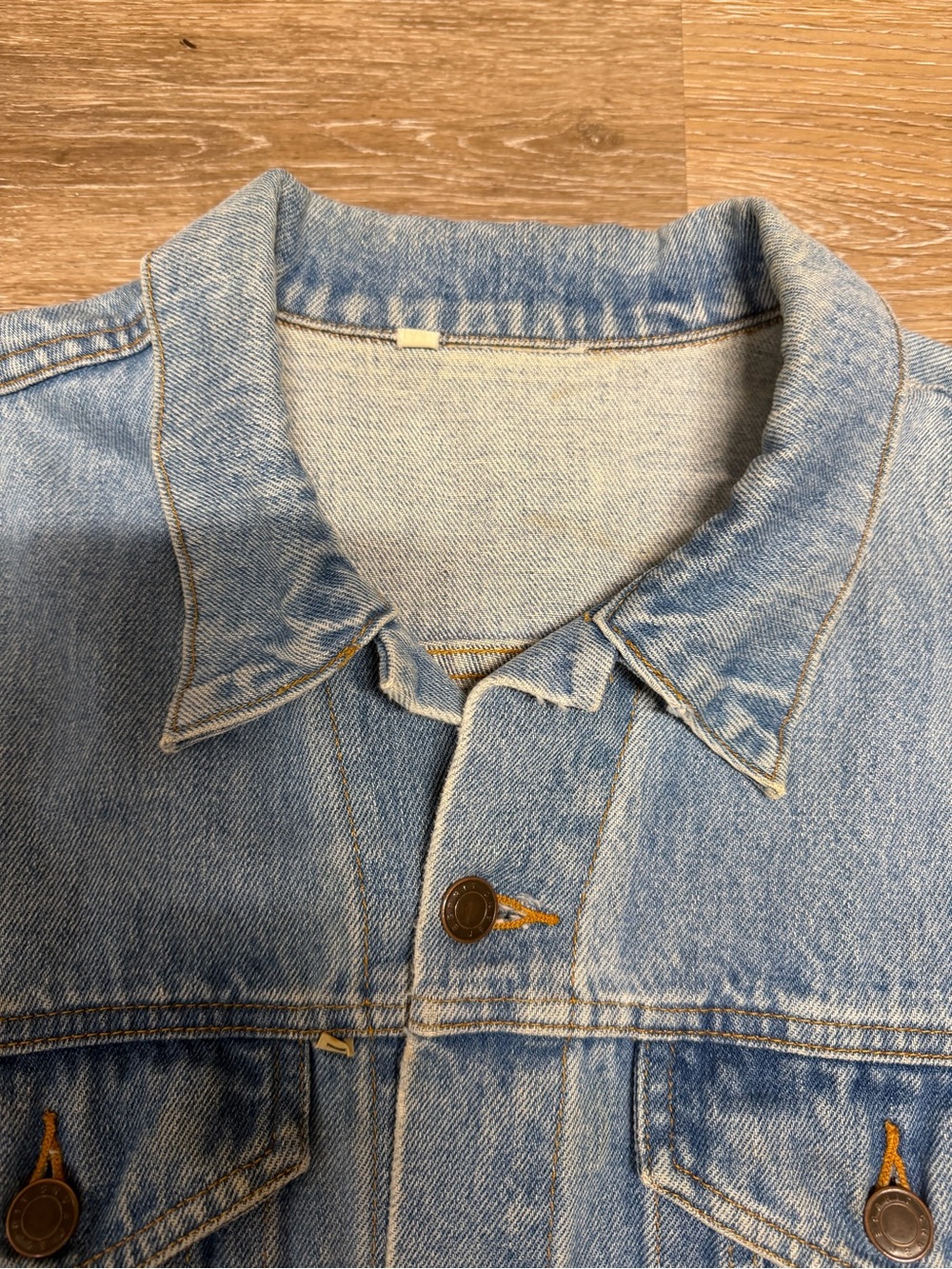 Esprit Vintage 80s/90s Blue Mens Size Medium Trucker Jean Jacket - Picture 6 of 16